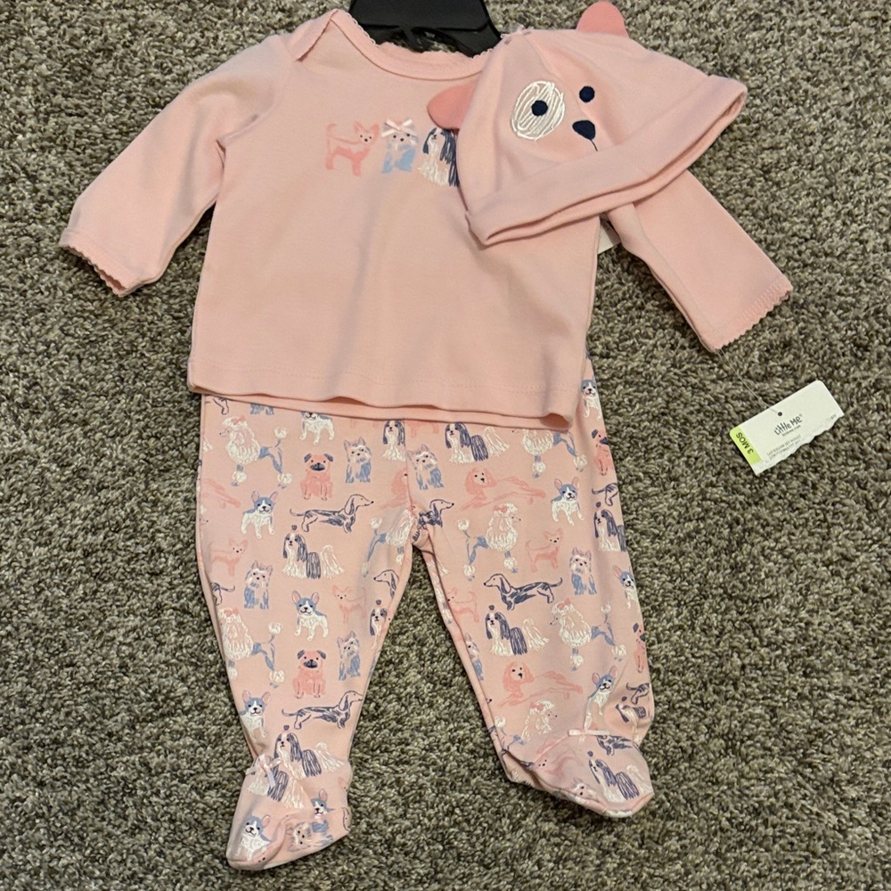 Little Me Blush Pink Baby Outfit